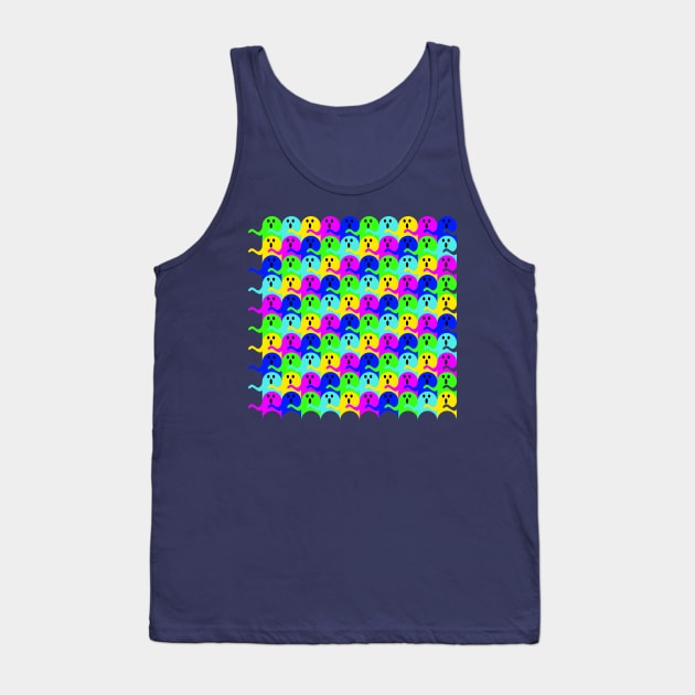 Ghost Tessellation Pattern (Neon) Tank Top by inotyler